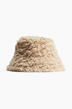 H&M Flauschiger Bucket Hat - Beige
