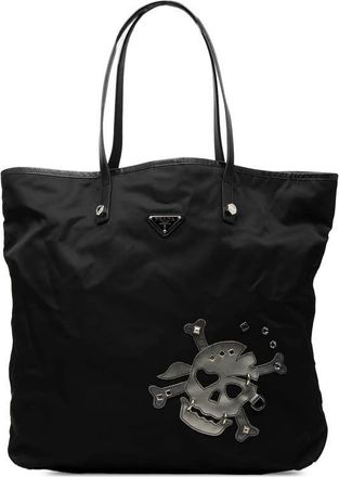 Prada Pre-owned Prada Tessuto Skull Tote Ladies 774NGJ2VWR2ASZPH
