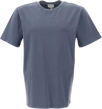 A.P.C. T-shirt girocollo - - Tops - Uomo - Blu - M
