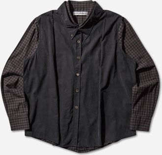 Our Legacy Men s Double Borrowed Shirt Black Faux Lumberjack Check