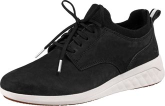 Timberland Bradstreet Ultra Lace-Up Black Nubuck Leather Womens Trainers A2G4T