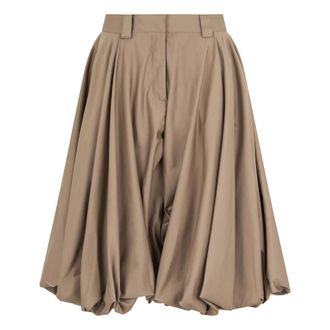 Balenciaga Gathered Shorts - female - Balenciaga - Bermudas - Beige - XS - Shorts