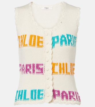 Chlo&eacute; Chlo&eacute; Top de punto de algod&oacute;n