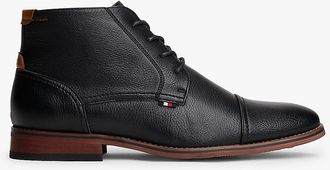 Tommy Hilfiger Mens Lace-Up Ankle Boot - Black - US 10.5 / EU 43.5