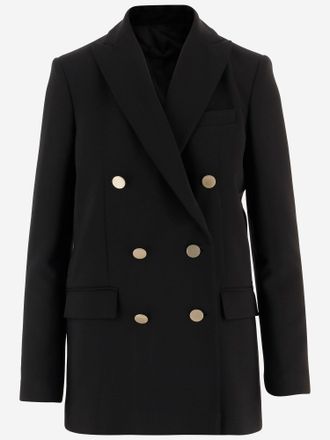 F.it Zweireihige Jacke aus Stretch-Nylon