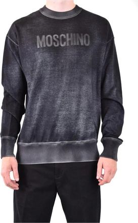 Moschino Stijlvol Gebreid Sweatshirt - Heren - Sweatshirts - Zwart - L - Katoen - Hoodies & sweatvesten