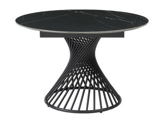 VENTE-UNIQUE.COM Mesa de comedor cer&aacute;mica negro