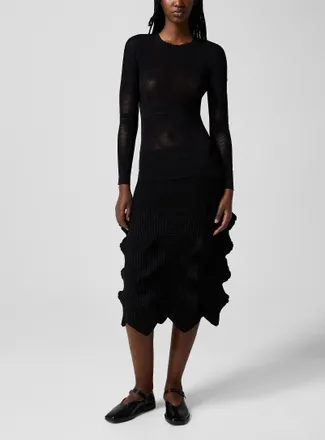 Issey Miyake Womens Linkage knit skirt