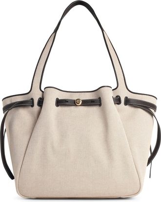 Tory Burch Gro&szlig;e beige Baumwolltasche Romy Canvas Tote von Tory Burch