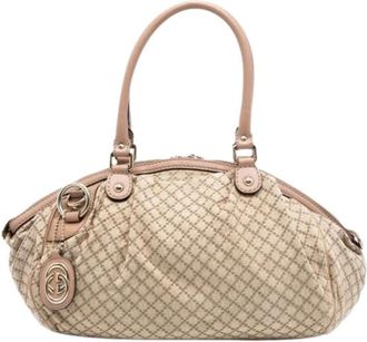 Gucci Pre-owned Handbags, female, Beige, Size: ONE SIZE Pre-owned Satchel
