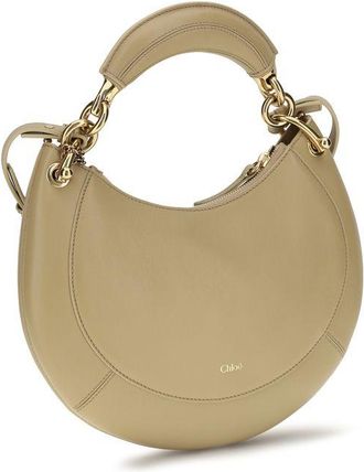 Chlo&eacute; Womens Beige Calf Leather Bos Taurus Shoulder Bag