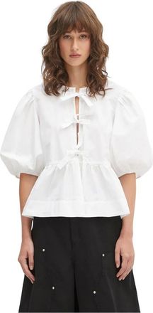 Ganni Donna, Camicette, Bianco, M, new