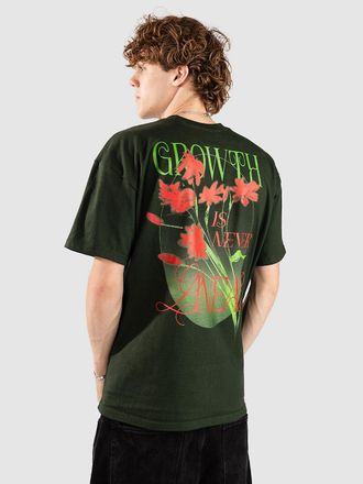 Dravus Linear Flora Boxy Camiseta verde