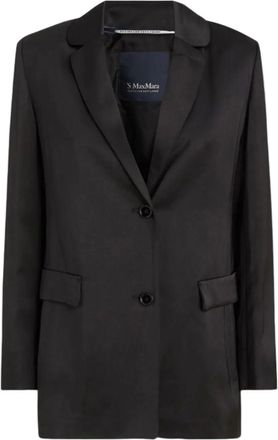 Max Mara Blazer con risvolti a punta - Nero