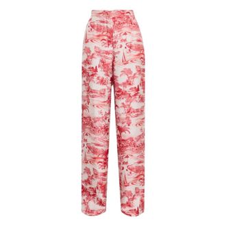 Max Mara Wide Trousers, female, Red, Size: M Max Mara Studio Trousers Red