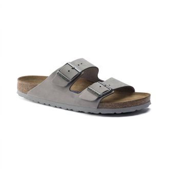 Birkenstock Womens Arizona Soft Footbed Sandal In Dove Gray