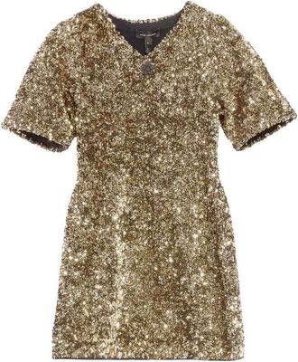 Marc Jacobs Sequin V-Neck Knit Dress