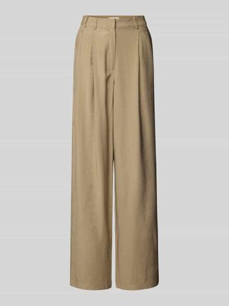 LeGer By Lena Gercke Wide Leg Stoffhose mit Bundfalten Modell Draco in Beige, Gr&ouml;&szlig;e 34