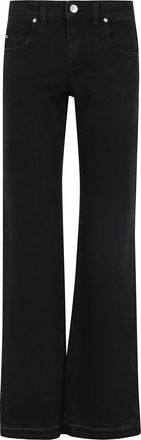 Isabel Marant Vintage Black Denala GZ Belt-Loops Flared Cotton Jeans