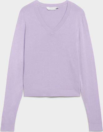 Contemporaine Womens Fine knit V-neck sweater