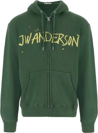 J.W.Anderson Front-zip Logo Hoodie