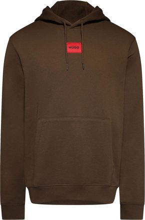 HUGO BOSS Hugo Daratschi herenhoodie van katoenen badstof met logo-label in bruin