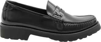 Saint Laurent Le Loafer - Dames - Loafers - Zwart - 41 EU - Leer - Schoenen