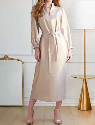 Finley Franchesca Liquid Dress In Gold