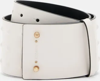 AllSaints Cow Leather Lara Studded Leather Waist Belt, Size: M