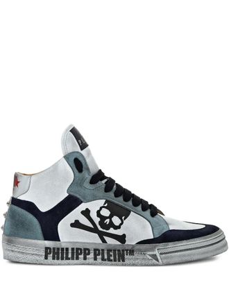 Philipp Plein Retrokickz high-top sneakers - unisex - Calf Suede/Nappa Leather/Fabric/Rubber - 37 - White