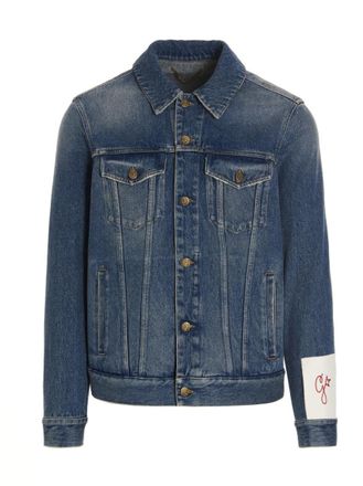 Golden Goose Blue Logo Patch Denim Jacket