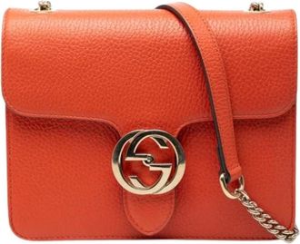 Gucci Pre-owned Cross Body Bags, female, Orange, Size: ONE SIZE Pre-owned Vintage Crossbody Bag