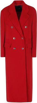 Pinko Covent Cappotto - Coats - Mujer - Rojo - S