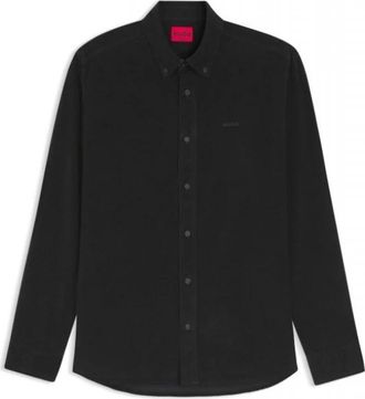 HUGO BOSS Epazo Shirt - Heren - Casual Overhemden - Zwart - S - Katoen - Overhemden