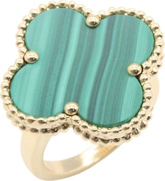 Van Cleef & Arpels Gold Green Yellow Gold (18K) Band Ring (Pre-Owned)