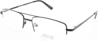Signature Unisex Black Rectangular Eyeglass Frames 1121Black57