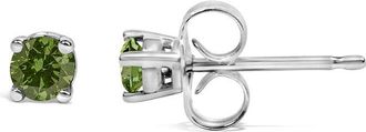 House of Brilliance Haus Of Brilliance Silver 0.15 Ct. Tw. Diamond Stud Earrings