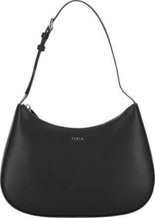 Furla Smooth-Grain Leather Shoulder Bag with Gold-Tone Accents