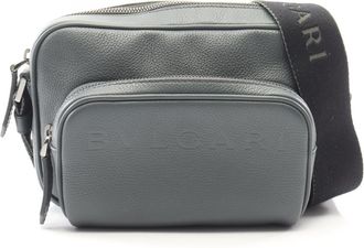 Bulgari Green Leather Handbag Shoulder Bag (Pre-Owned)