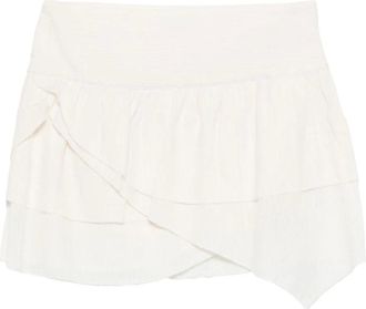 Isabel Marant Short Skirts, female, Beige, Size: S Gonna corta a balze