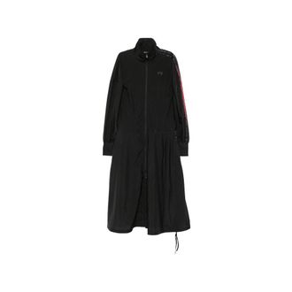 Yohji Yamamoto Logo-print Zip-fastening Midi Dress