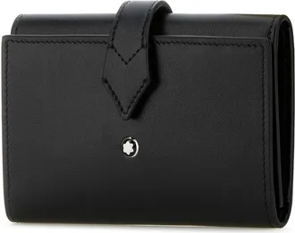 Montblanc Mens Black Leather Wallet 000 Exterior: Calf Portafogli