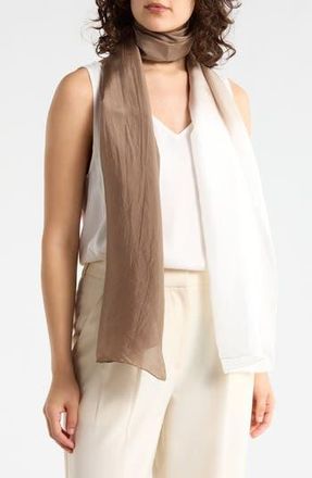 Eileen Fisher Hand Dyed Silk Scarf in Cocoa at Nordstrom Rack