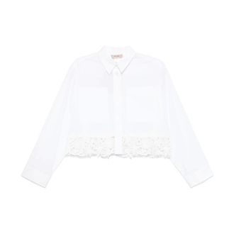 Twinset Shirts, female, White, M, White Shirt Set Stylish