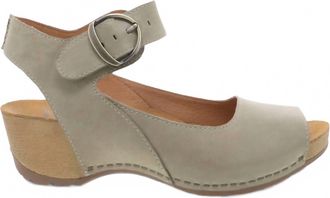 Dansko WomenS Tiana Burnished Nubuck Sandal In Khaki