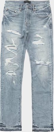 Purple Layered Distressed Jeans