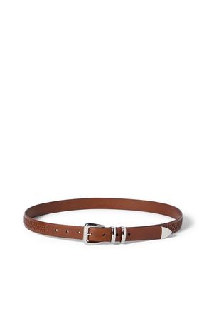 Brunello Cucinelli Belt with braided decoration in Brown at Nordstrom, Size 110