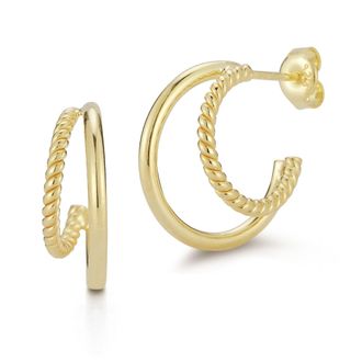 Glaze Jewelry Sterling Silver Double Hoops