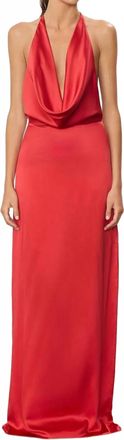 &Eacute;terne Carla Silk Maxi Dress In Red