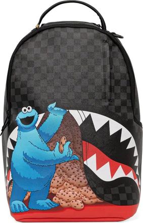 Sprayground Cookie Monster checked-pattern backpack - Black